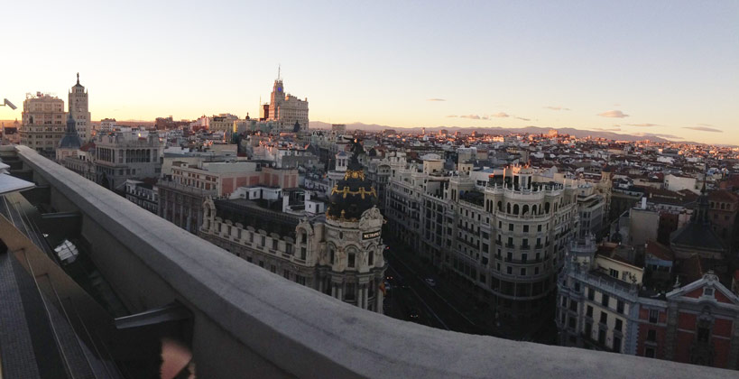 Madri: Vista do terraço do Círculo de Bellas Artes